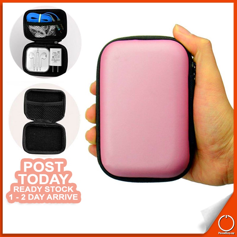 EVA Cable Organizer Travel Storage Case Bag Earphone Air Pods SD Card Casing Box 旅行小收纳包