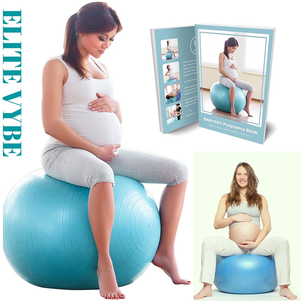 Birthing Ball Pregnancy Maternity Labor & Yoga Ball, Exercise, Birth & Recovery Plan, Anti-Burst Eco Friendly Material