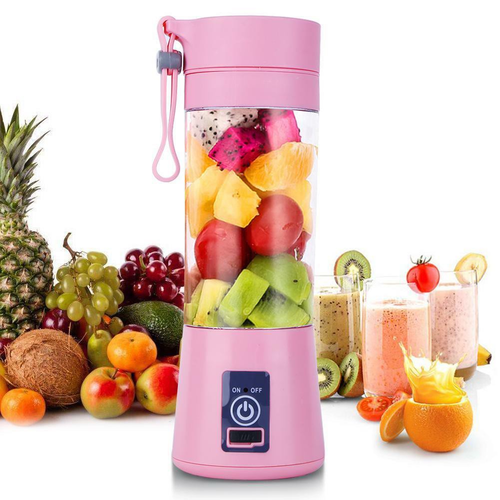 Portable Smoothie 6 / 4 Blades Electric Fruit Juicer USB Cup Bottle Mixer Rechargeable Juice Blender Fruit Gym Travel