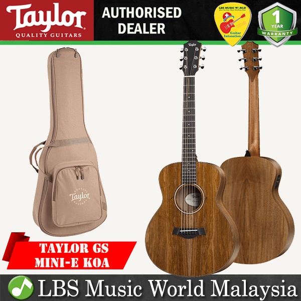 Taylor GS Mini-e Koa 6 string Acoustic Electric Travel Guitar with Bag (GS Mini e Koa)