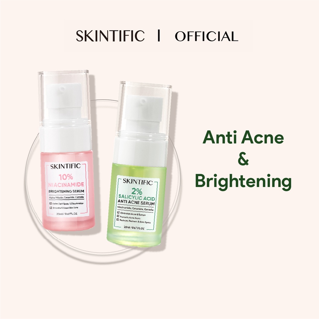 skintific Serum Kit Salicylic Acid Anti Acne Serum + Niacinamide