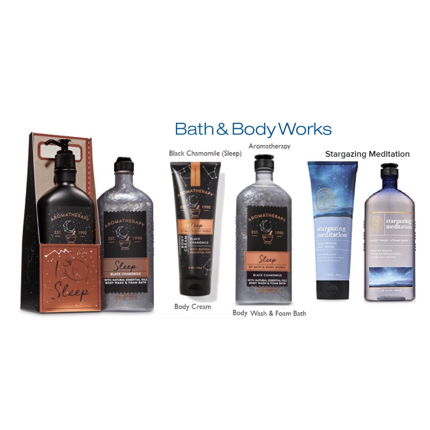 Bath & Body Works Aromatherapy Black Chamomile Body Lotion / Body Cream / Body Wash / Pillow