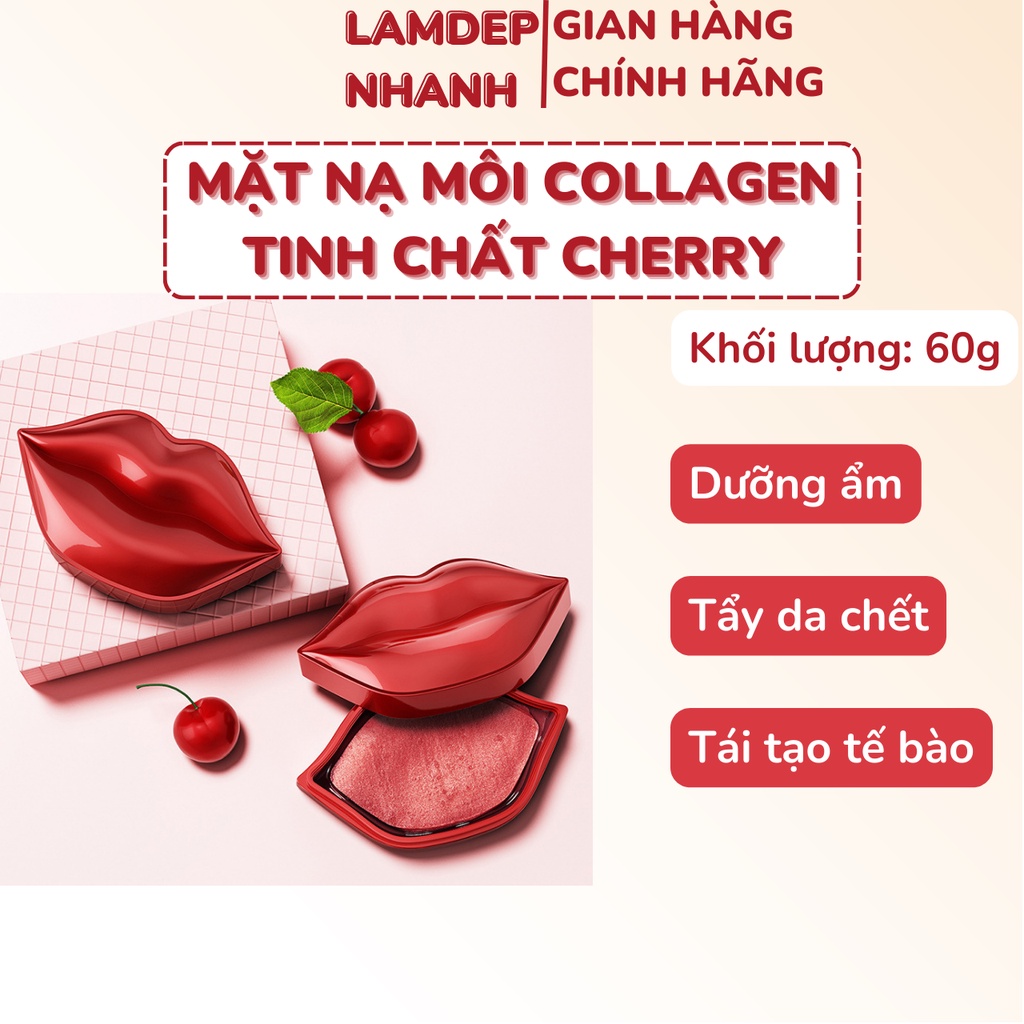 Box Of 20 Cherry SADOER Collagen Lip Masks 60g Moisturizing