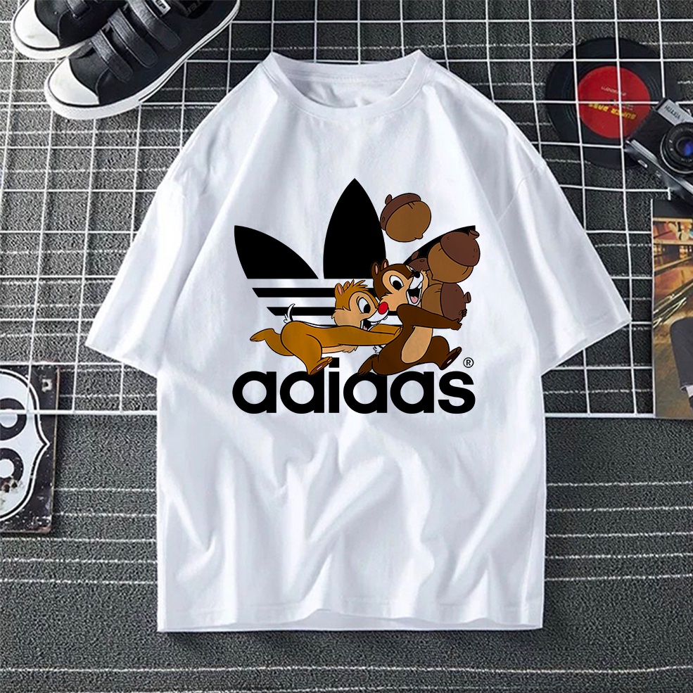 CHIP 'N' DALE ADIDAS TSHIRT WOMEN MEN *FACTORY DIRECT* BAJU T SHIRT LELAKI PEREMPUAN BLOUSE WOMEN T-SHIRT LENGAN PENDEK