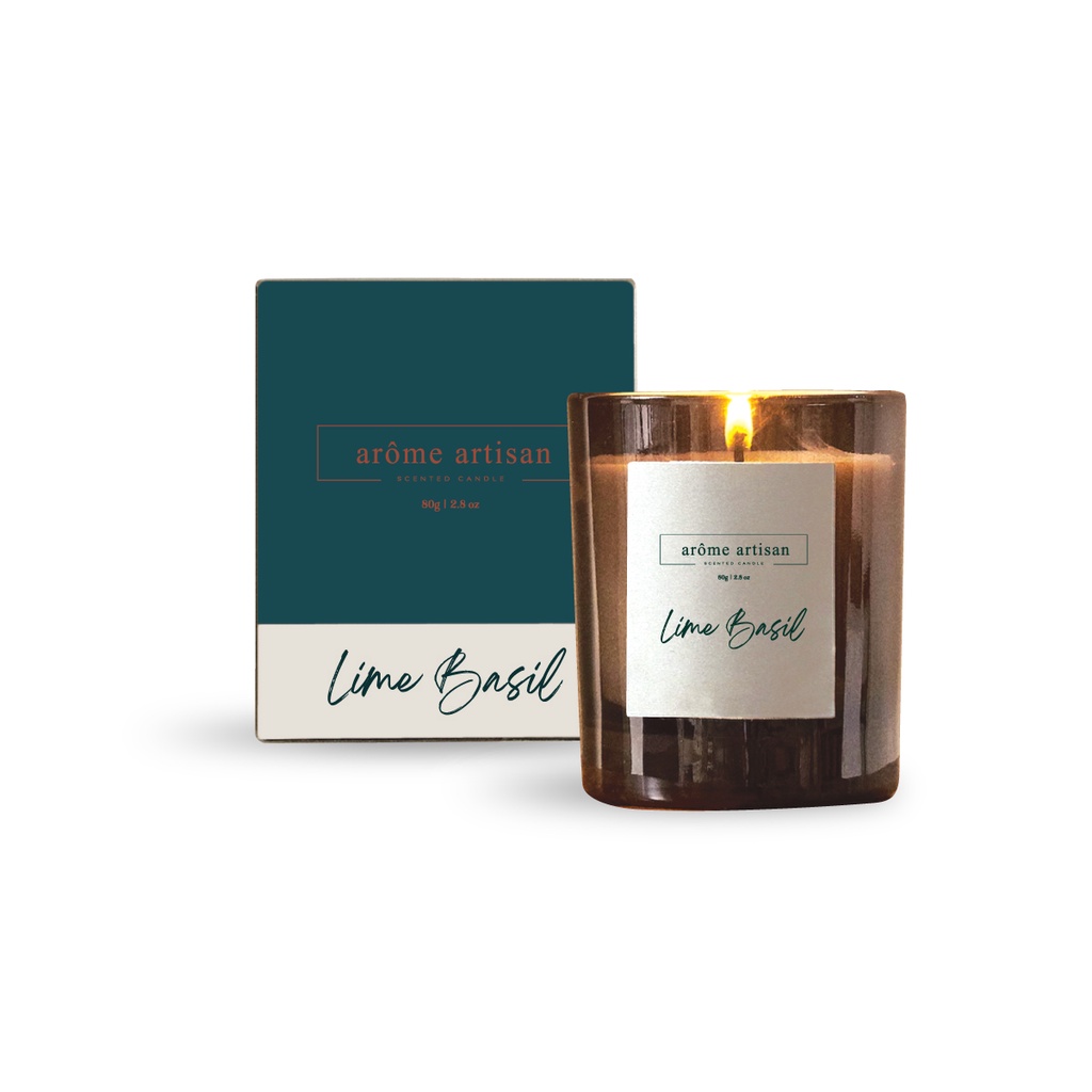 Arôme Artisan Scented Candle Lime Basil 80G