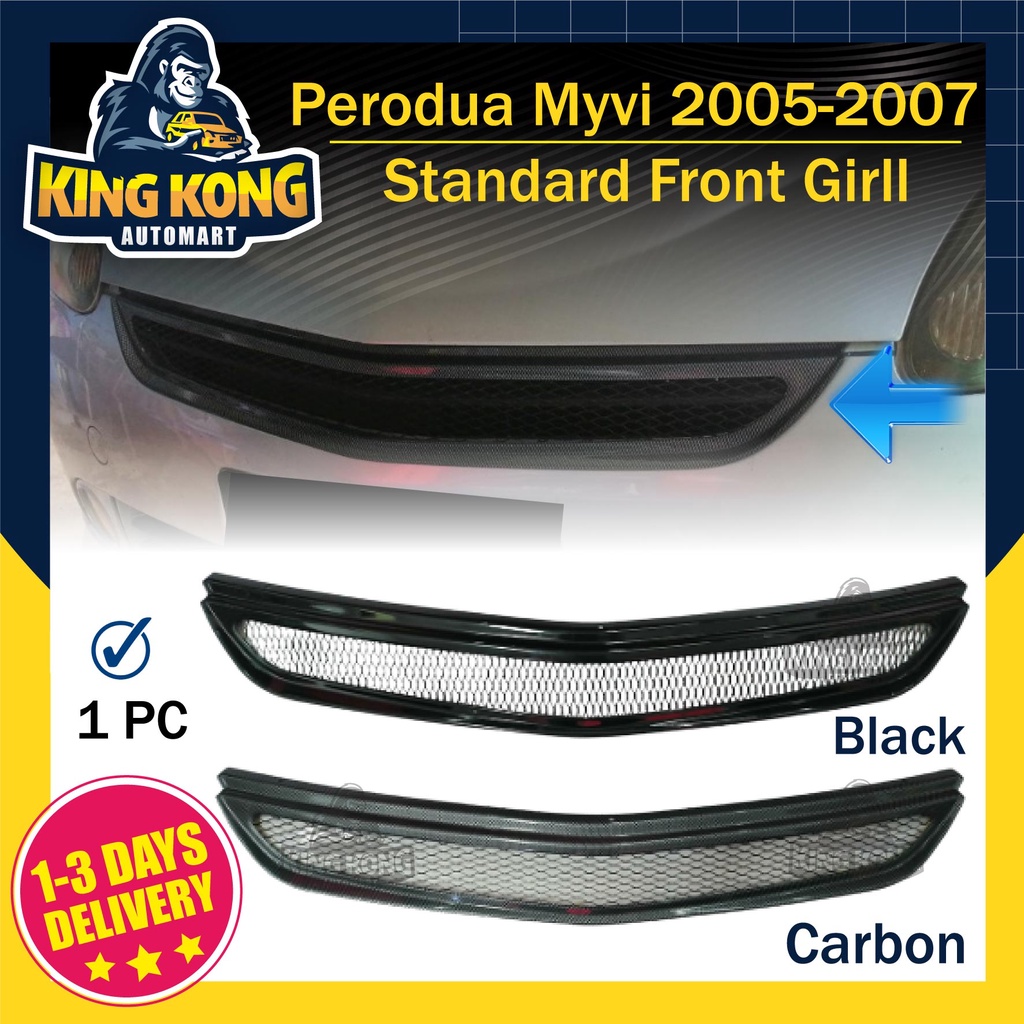 Car Front Grille Grill Black / Carbon Colour for Perodua Myvi Standard (20052007) Shopee Malaysia