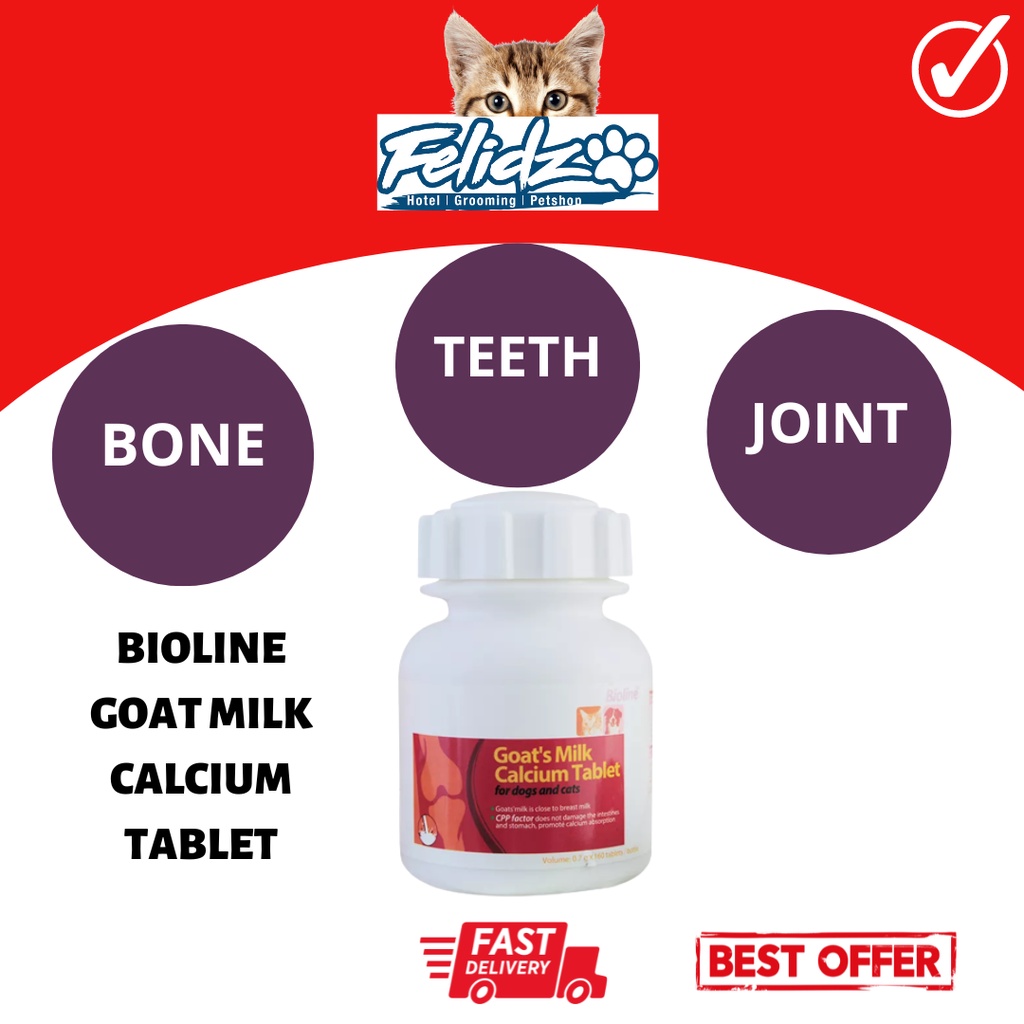 BIOLINE GOAT MILK CALCIUM TABLET 160PCS Shopee Malaysia