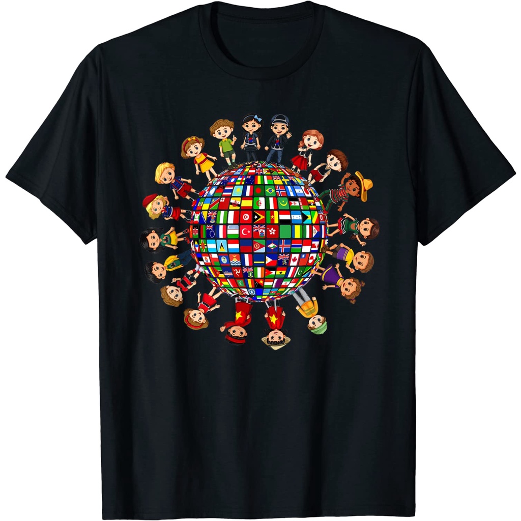 Flags of the World Cultural diversity Kids around the Globe T-Shirt