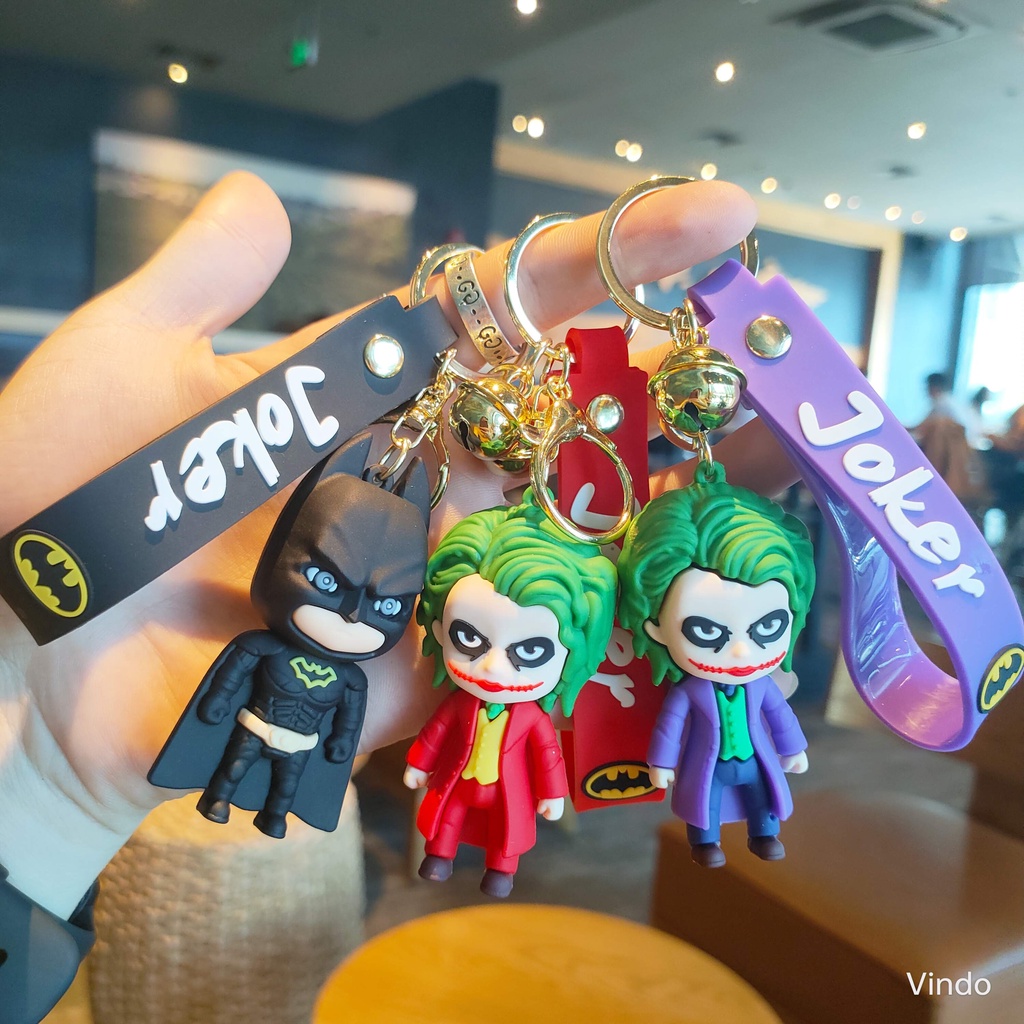 DC hero Batman doll keychain Gotham City Joker backpack keychain Car