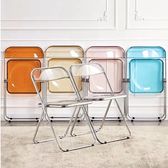 Samspace Fashion Transparent Chair Acrylic Dining Chair Stool Stackable