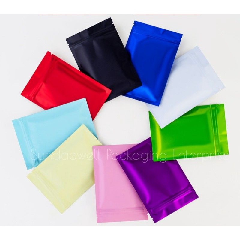 Pillow Flat Zip-lock Pouch Aluminium Food Packaging Air-tight Bag Borong Tidur Merah Red Purple Green Hijau Wholesale