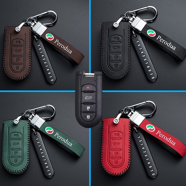 [24h Shipping] 2022 Perodua Bezza /MYVI / Aruz Remote Car Key Leather