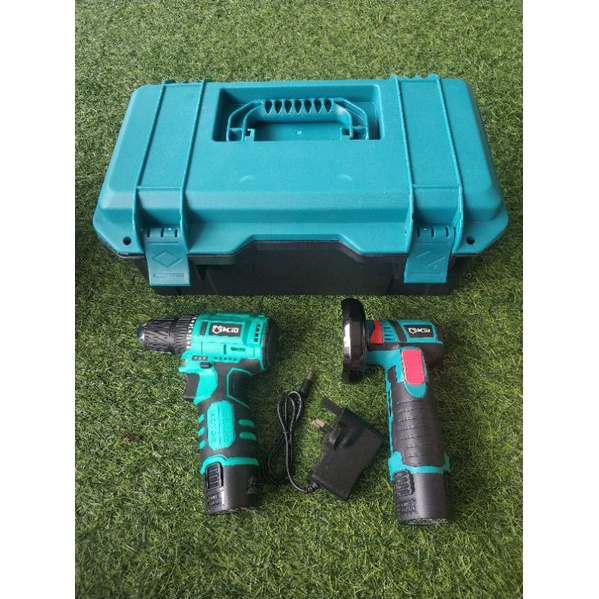 Combo set 12v Mini BL cordless drill + 3" Mini Cordless Grinder with 2 pcs battery and 1pc