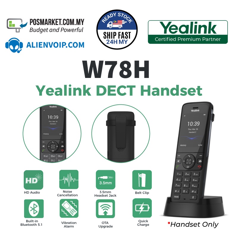 Yealink W78H DECT Handset Handset Only Shopee Malaysia