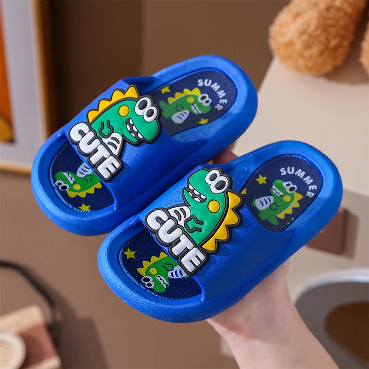 22-37 Cartoon DINO Selipar Budak Lelaki Indoor Slipper Kids Slipper Bathroom Boy Girl Slipper Soft Soled Baby DD01