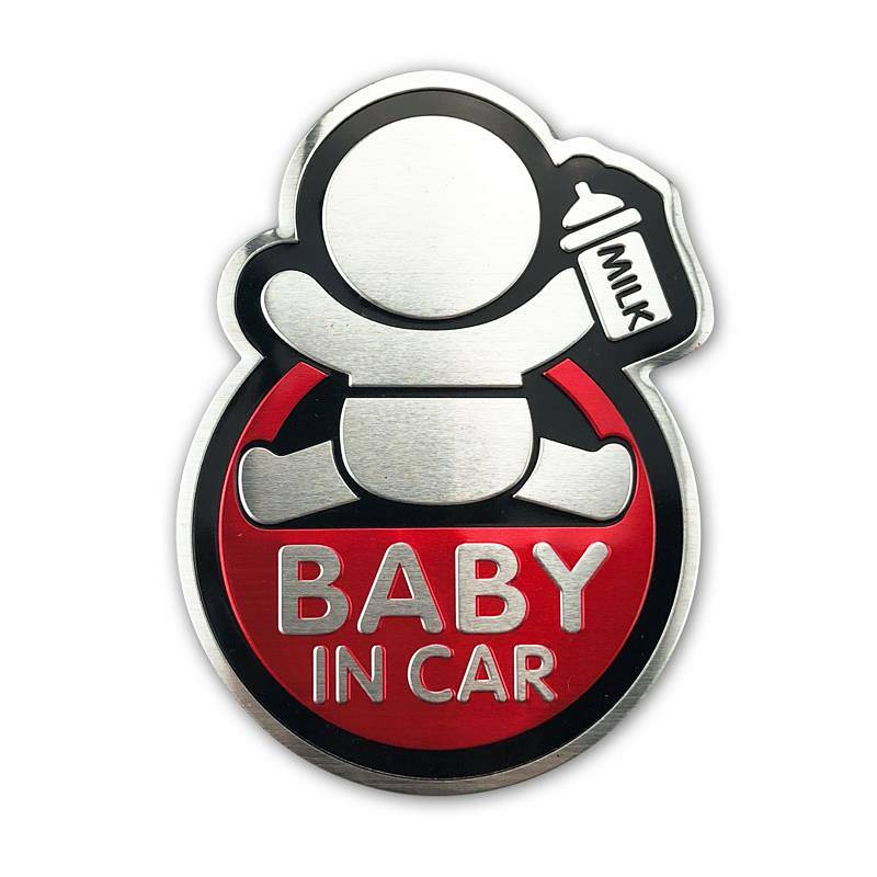 Metal Car Decoration Sticker Baby in the Car Bumper Stickers Baby in Car Bumper Stickers Baby Maternity Personality Warning glHJ