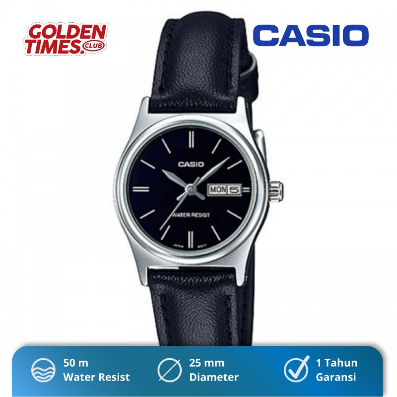 Casio Ladies LTPV006L1B2UDF "Black" Fullset Shopee Malaysia