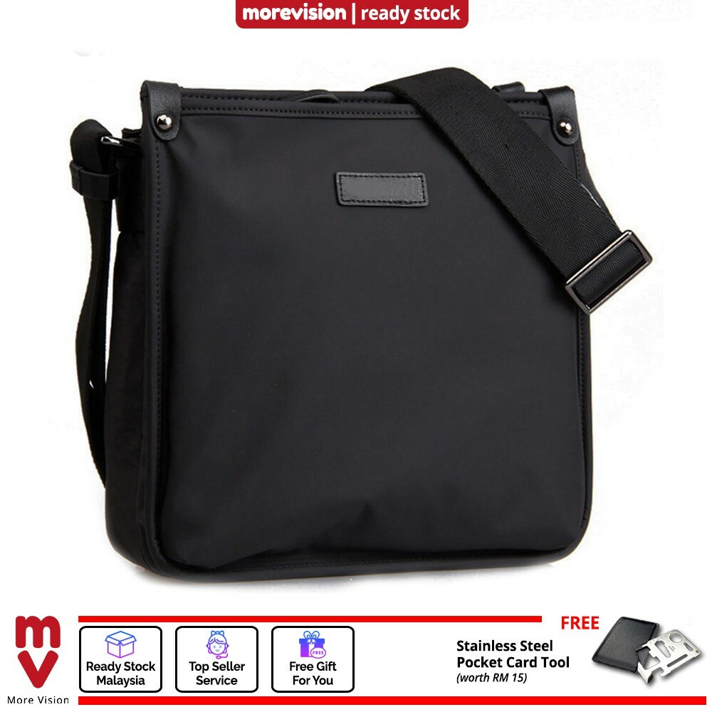MV Bag Black Clutch Beg Men Fashion Purse Wallet Hand Pouch Sling Business Casual Oxford Canvas Fabric