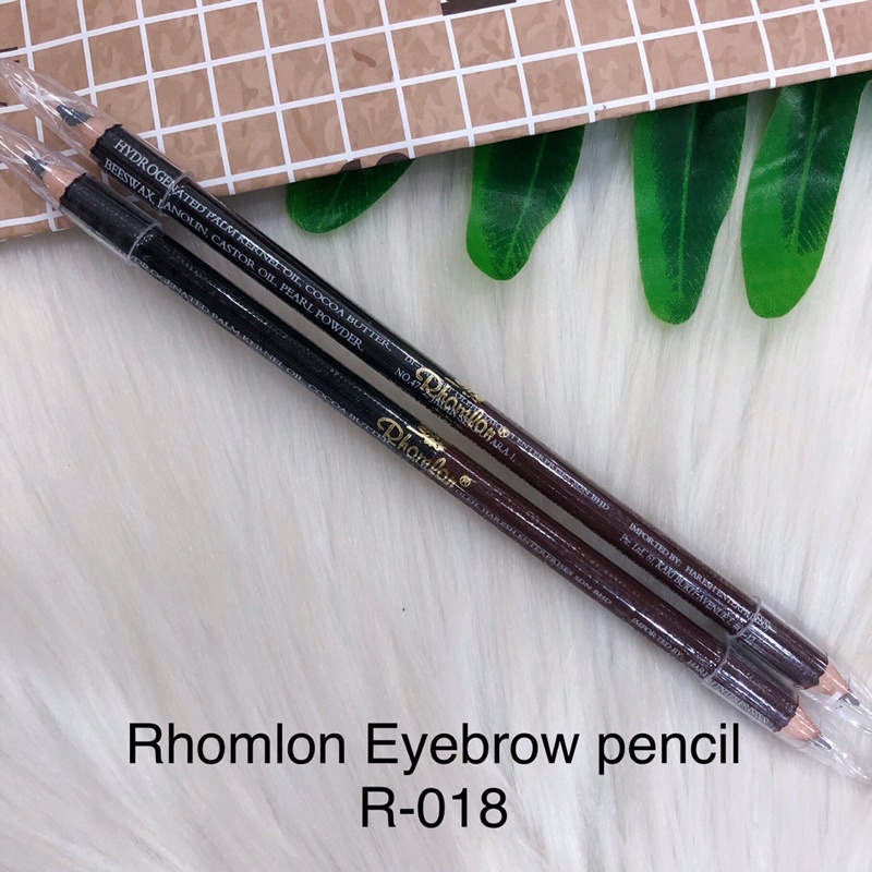 EYEBROW PENCIL 2 In 1 RHOMLON BLACK AND DARK BROWN (1PCS) Shopee Malaysia