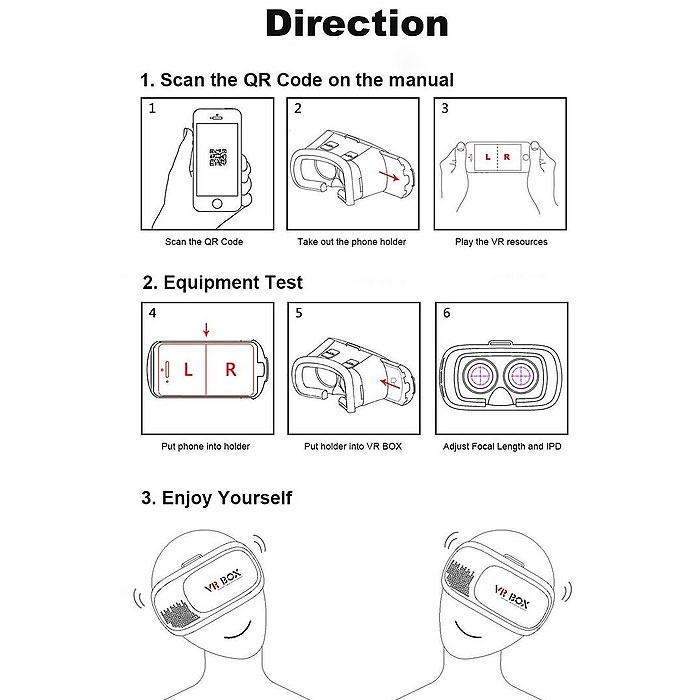 Virtual Reality 3D Movie Gaming Glasses AR VR Box Cardboard Anti Dust 360 Realiti Maya 虚拟现实眼镜