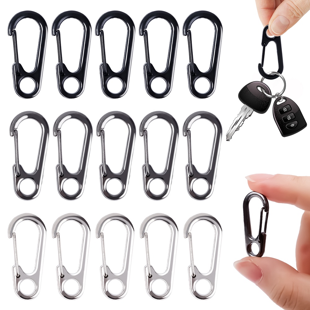 5PCS Luggage Accessories Hook Outdoor Safety Quick Hook Shaped Mountain Climbing Buckle Mini Spring Carabiner Portable Mini Zinc Alloy Carabiner