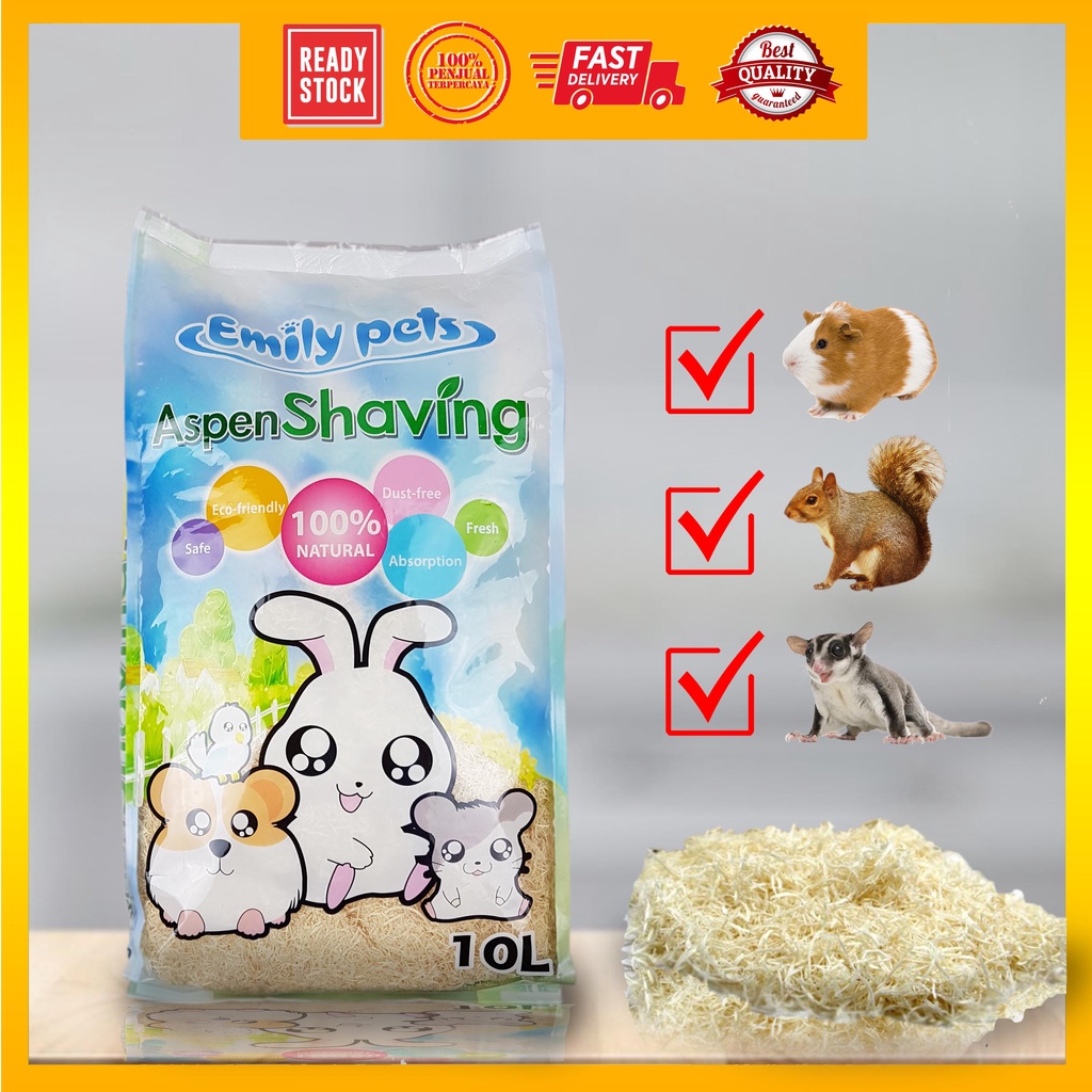 (10L) Emily Pets Aspen Wood Shaving Hamster / Habuk Kayu Hamster / Hamster Accessories Shopee
