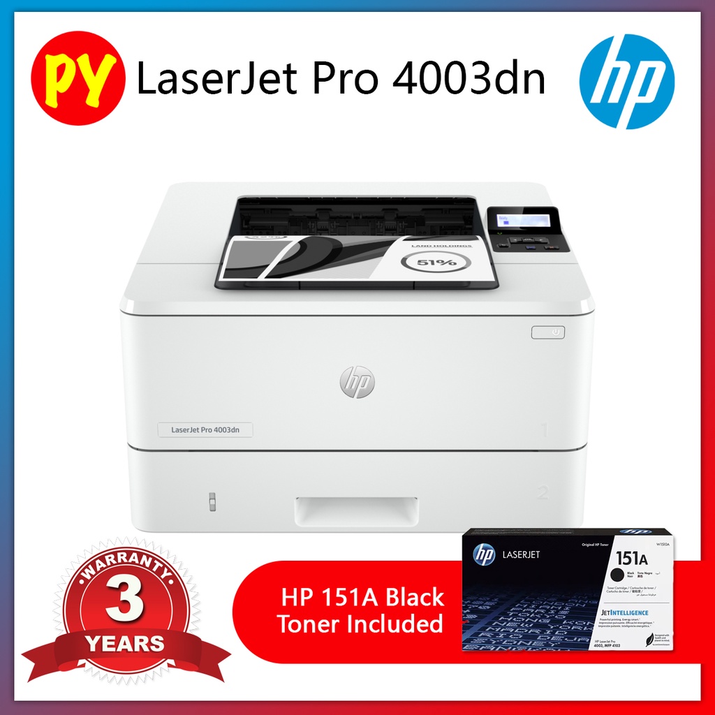 HP Laserjet Pro 4003DN 4003DW A4 Printer (Print only, Duplex, WiFi