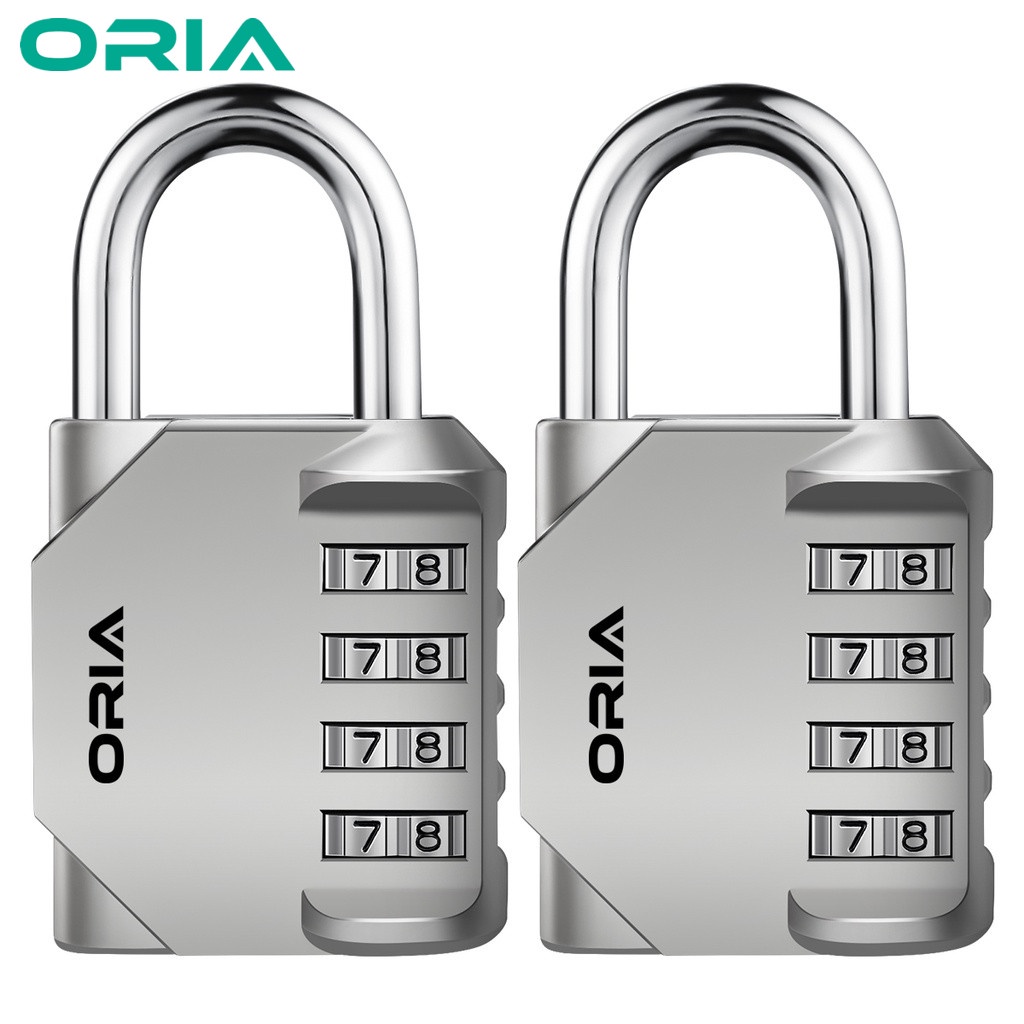 ORIA 4 Digit Combination Padlock Set for Sports Locker and
