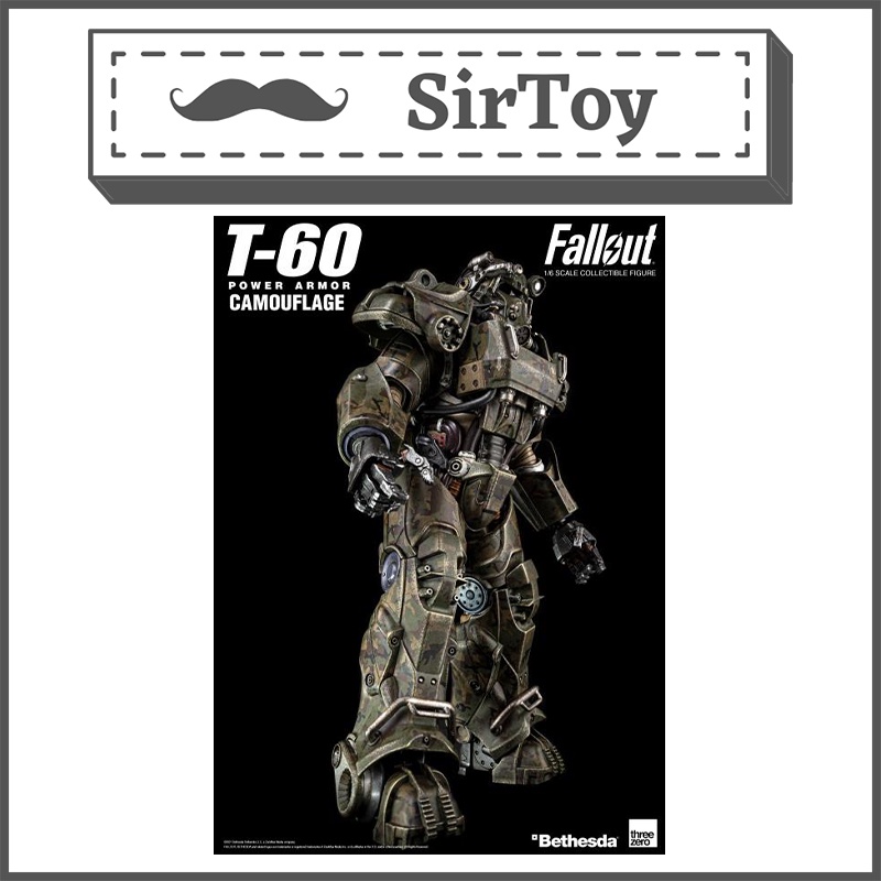 Threezero 16 Scale Fallout T 60 Camouflage Power Armor 3z 0178 Shopee Malaysia