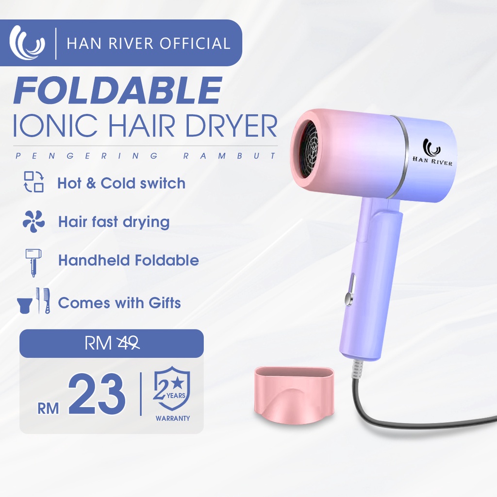 HAN RIVER Foldable Hair Dryer HRHD05PUR Shopee Malaysia