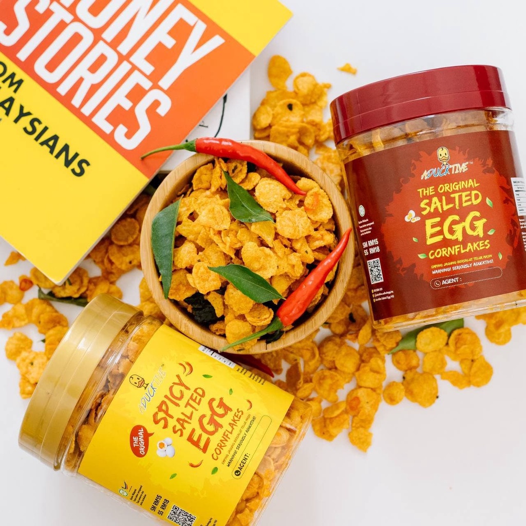 ADUCKTIVE Spicy Salted Egg Cornflakes BUY 5 FREE 1