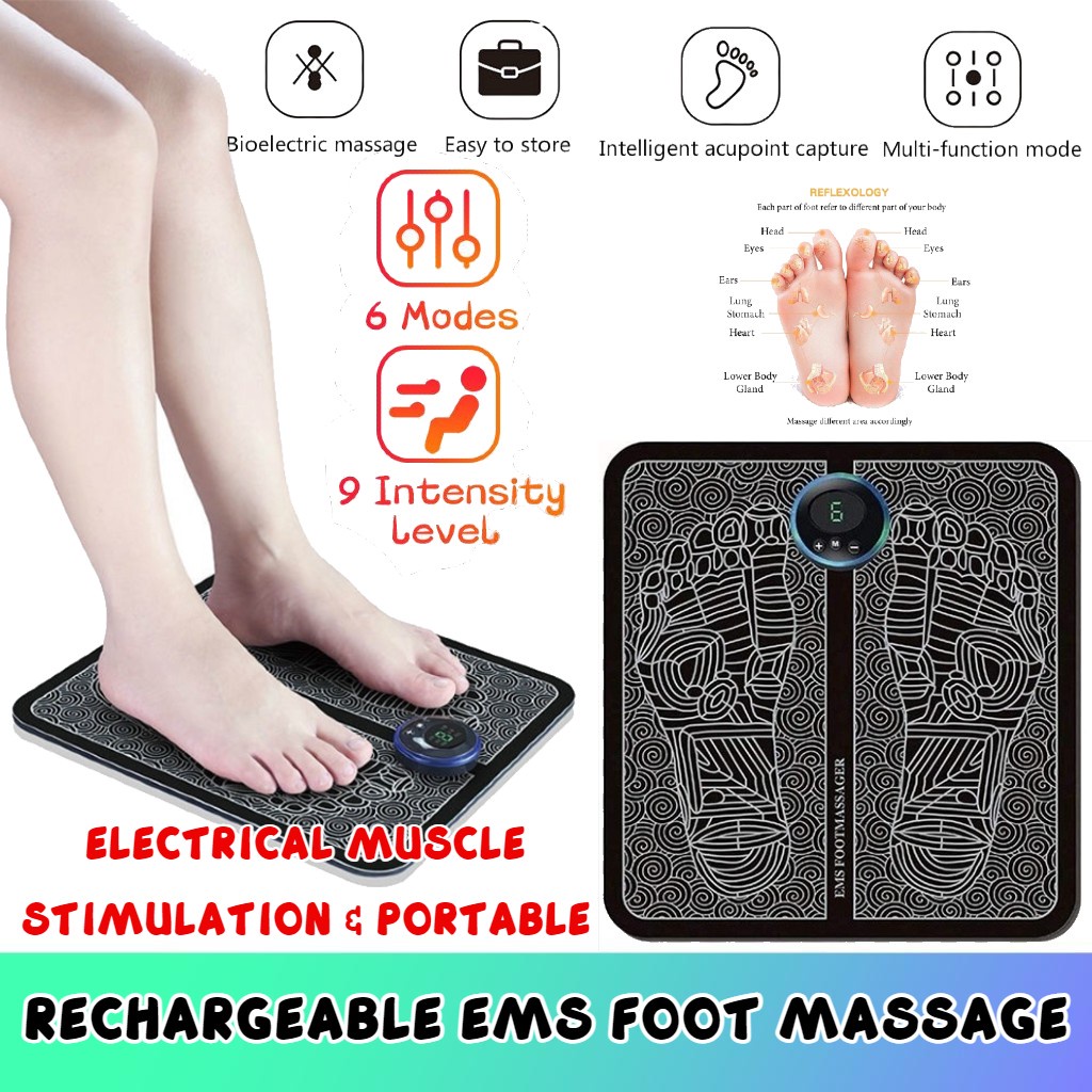 Ship From KL Electric EMS Foot Massage Pad Pengurut Kaki EMS Foot