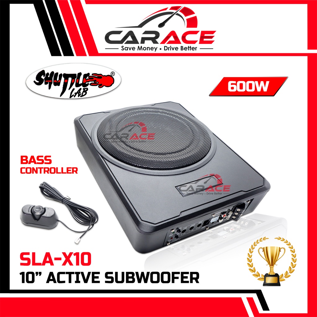 SHUTTLE LAB SLAX10 10" Underseat Active Subwoofer 600W Car