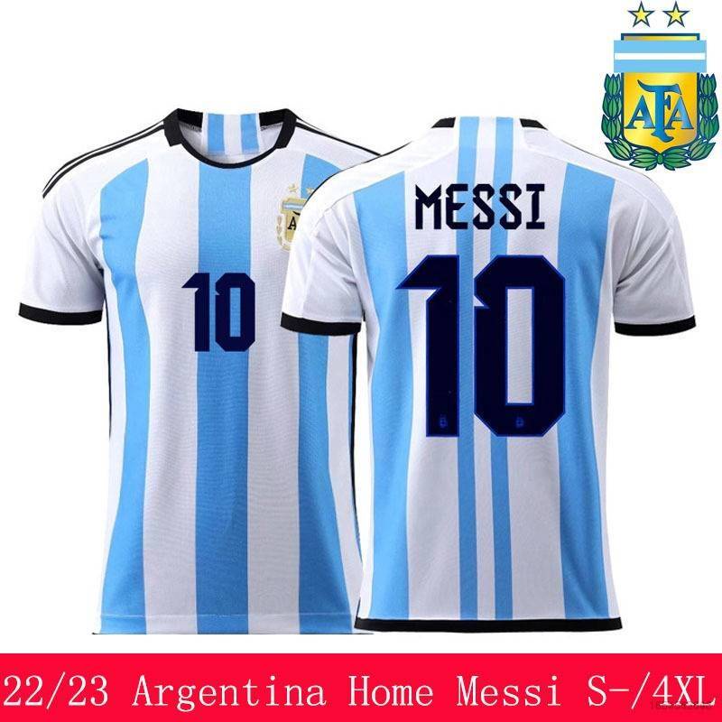 YP3 2022-2023 World Cup Argentina National Home Football Jersey T Shirt Messi Soccer Souvenir Tee High Quality PY3