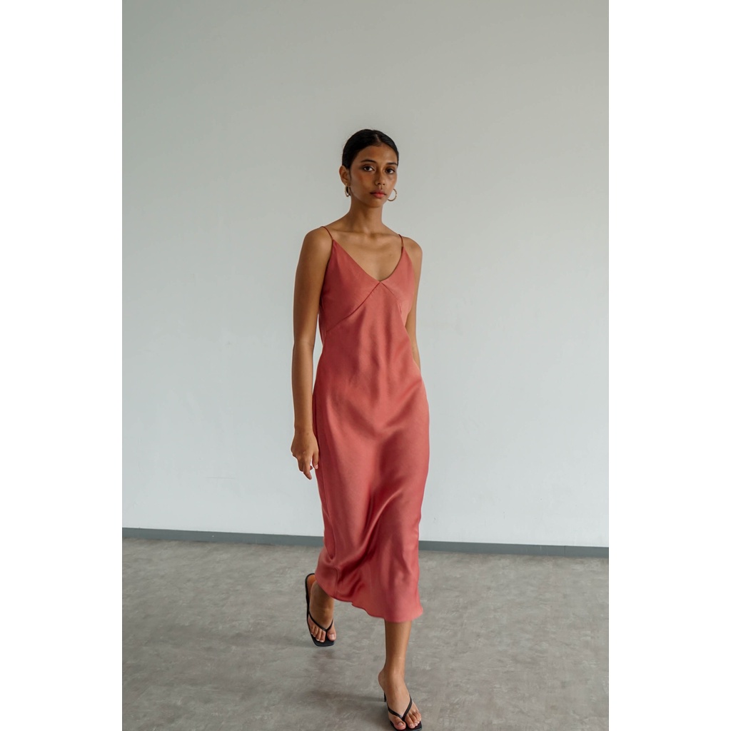 Pafon Slip Dress - Rose | Shopee Malaysia