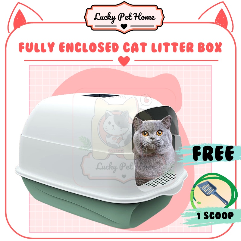 Cat Toilet Cat Litter Toilet Box Jumbo Fully Enclosed Cat Litter Box /Tandas Kuching Hooded