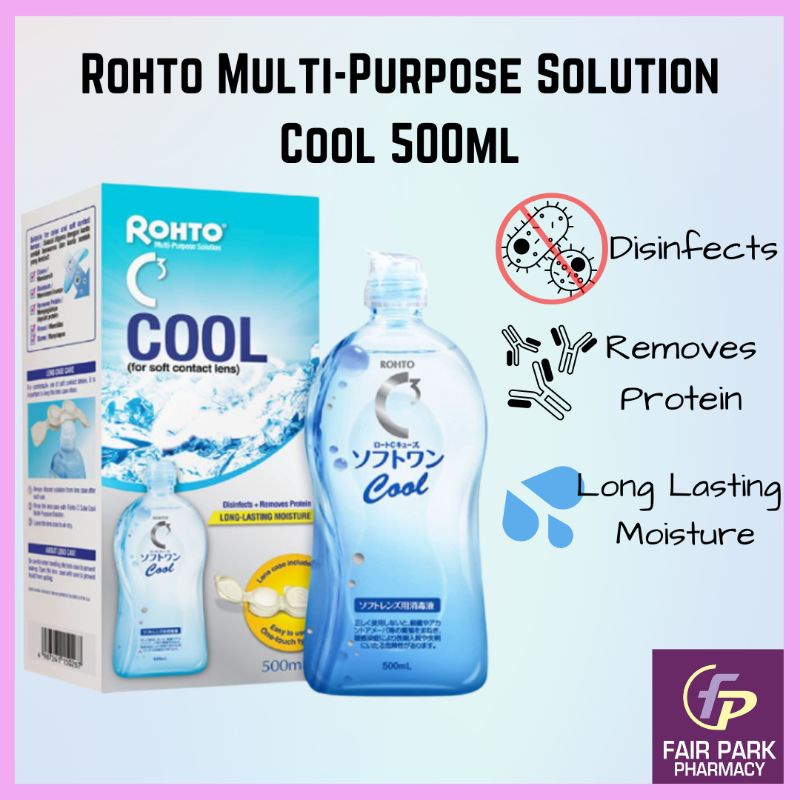 FPpharmacy ROHTO COOL MultiPurpose Solution 500ml. (For soft contact