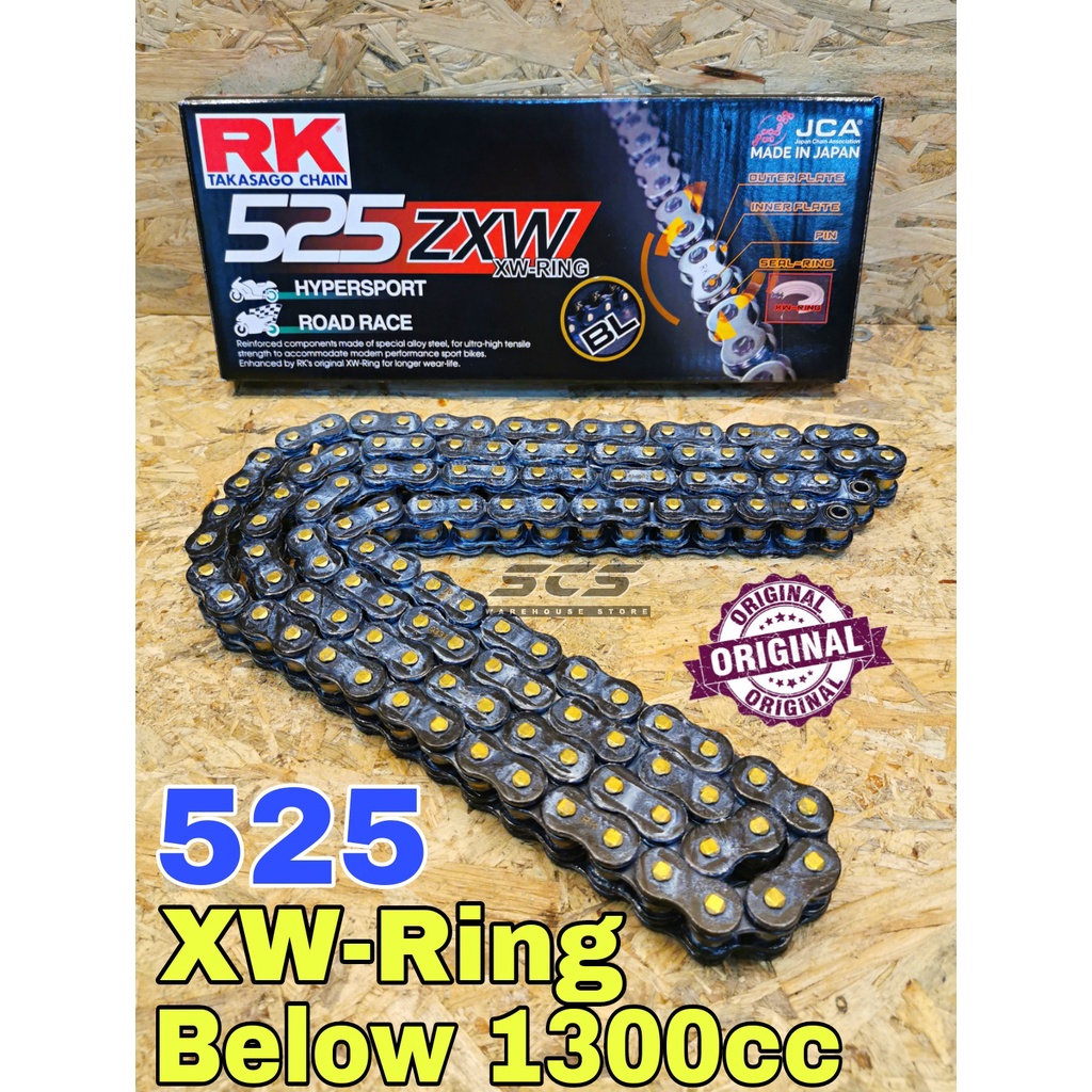 RK Chain Blue 525 XW-Ring XWRING Rantai ZXW WRING Z1000 Versys 1000 R1 Adventure 1290 ZX10R MT10 TNT600 TRK502 Universal