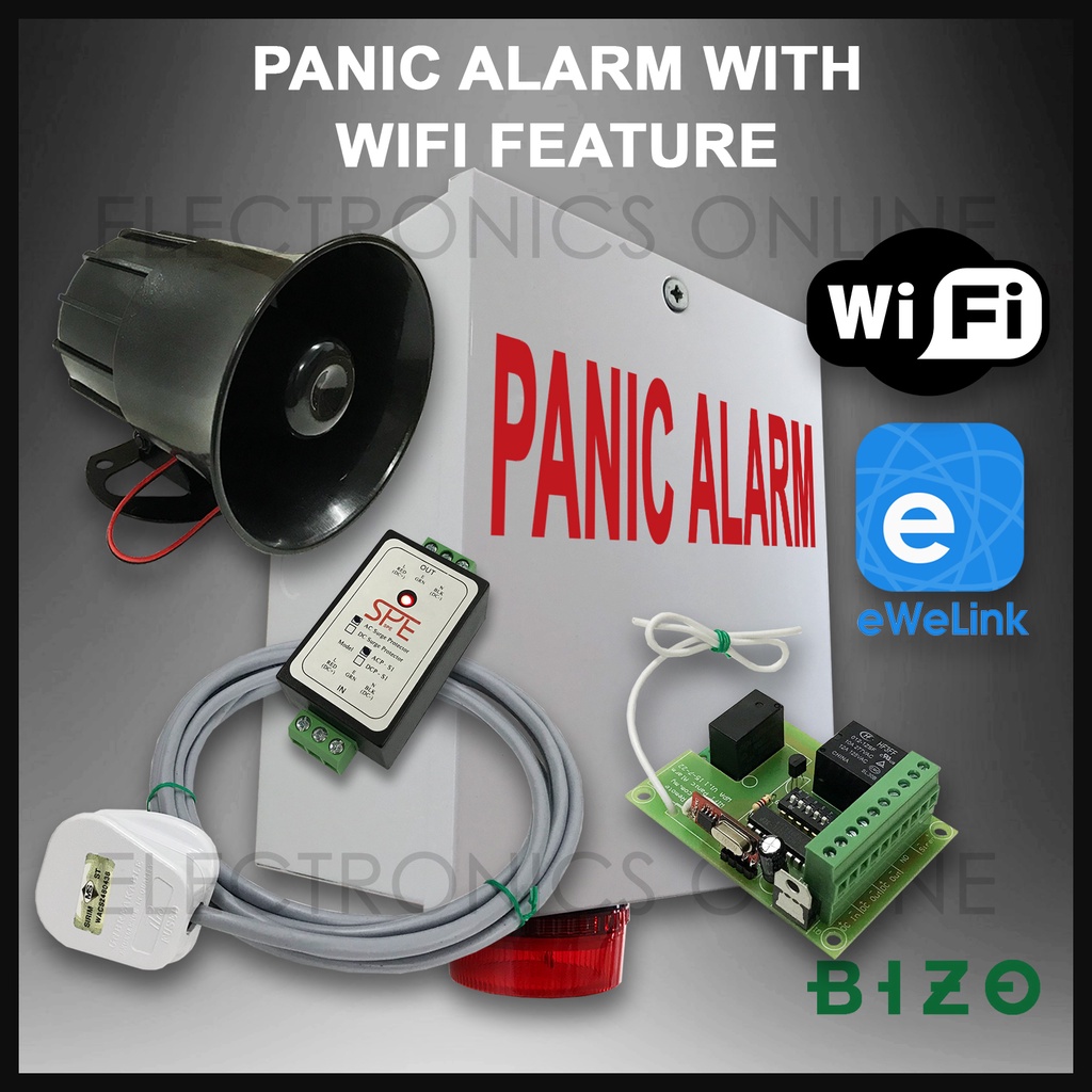 Panic Alarm WIFI Activate using Mobile APP eWelink Emergency Alarm SOS