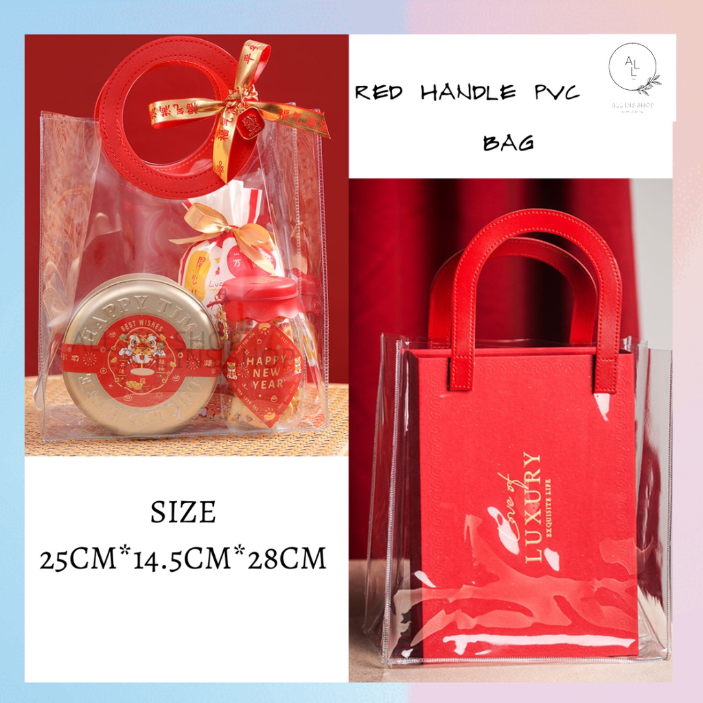 ALL INS SHOP-PVC TRANSPARENTS PEARL GIFT BAG/DOORGIFT KAHWIN BIRTHDAY PVC RAYA HAMPER GIFT BAG RAMADAN GIFT BAGPUASARAYA