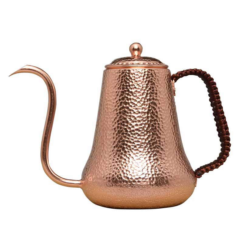 Handmade Hammered Coffee Tea Pot Pure Red Copper Premium Quality Drip ...