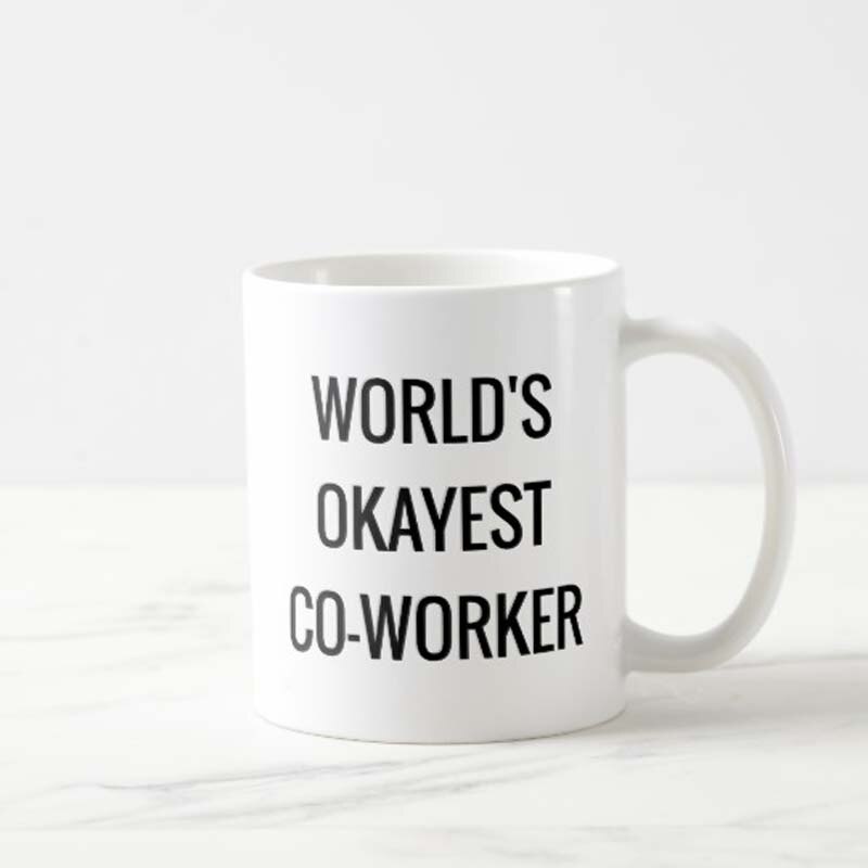 [In Stock]Worlds Co-worker funny quote coffee mug Teacher Tea Cup Sweet Funny Mugs Cups for Girlfriend Boyfriend Novelty Valentine Collea