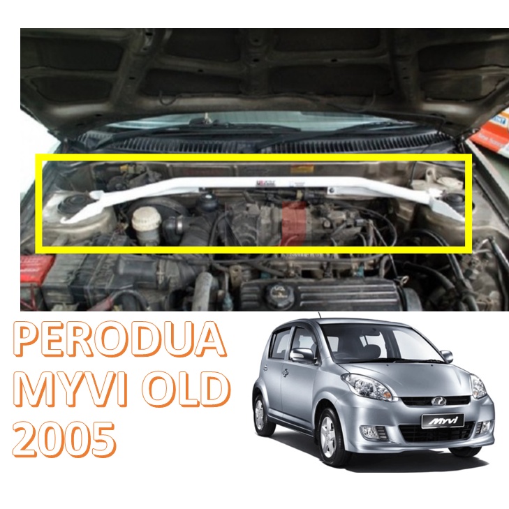 Perodua Myvi Old 2005 Front Strut Tower Bar Evolution 2 Points Car