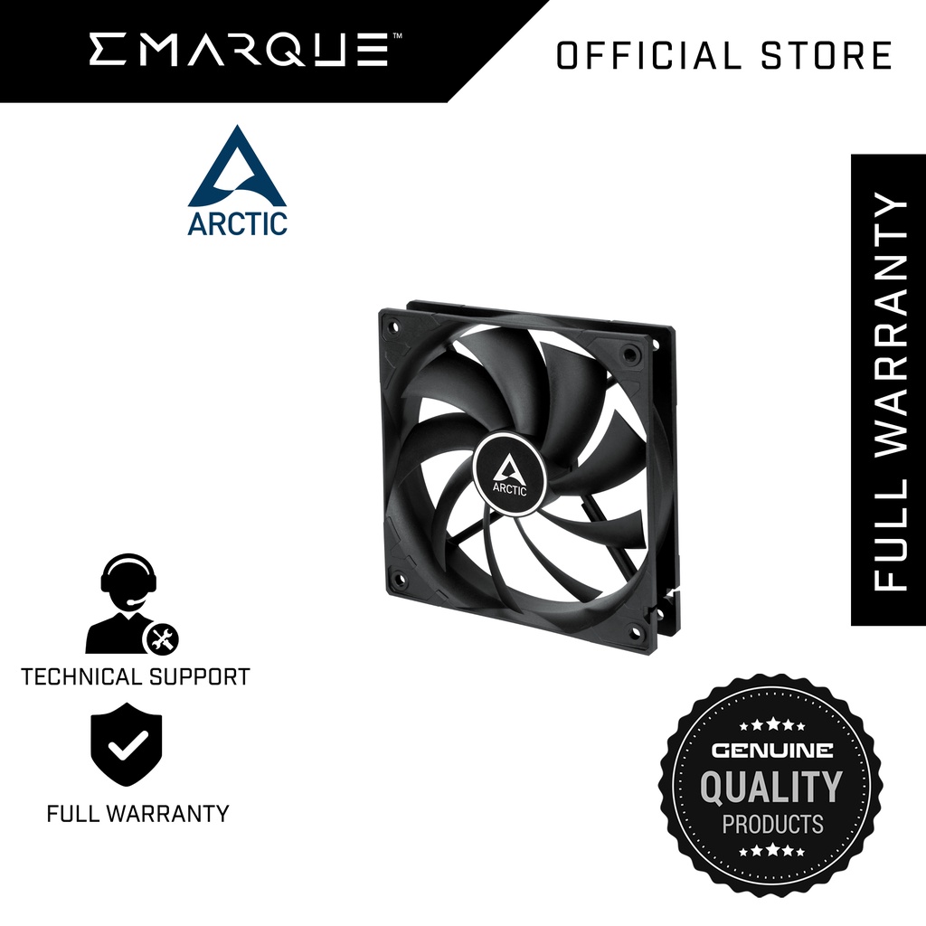 Ventilateur PC ARCTIC F12 – Pales Blanches, 3 Broches, Roulement Fluide, 12V