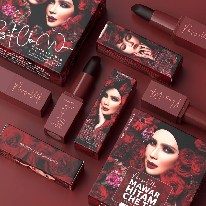 READY STOCK LIPSTICK MAWAR HITAM CHE TA | LIPSTICK