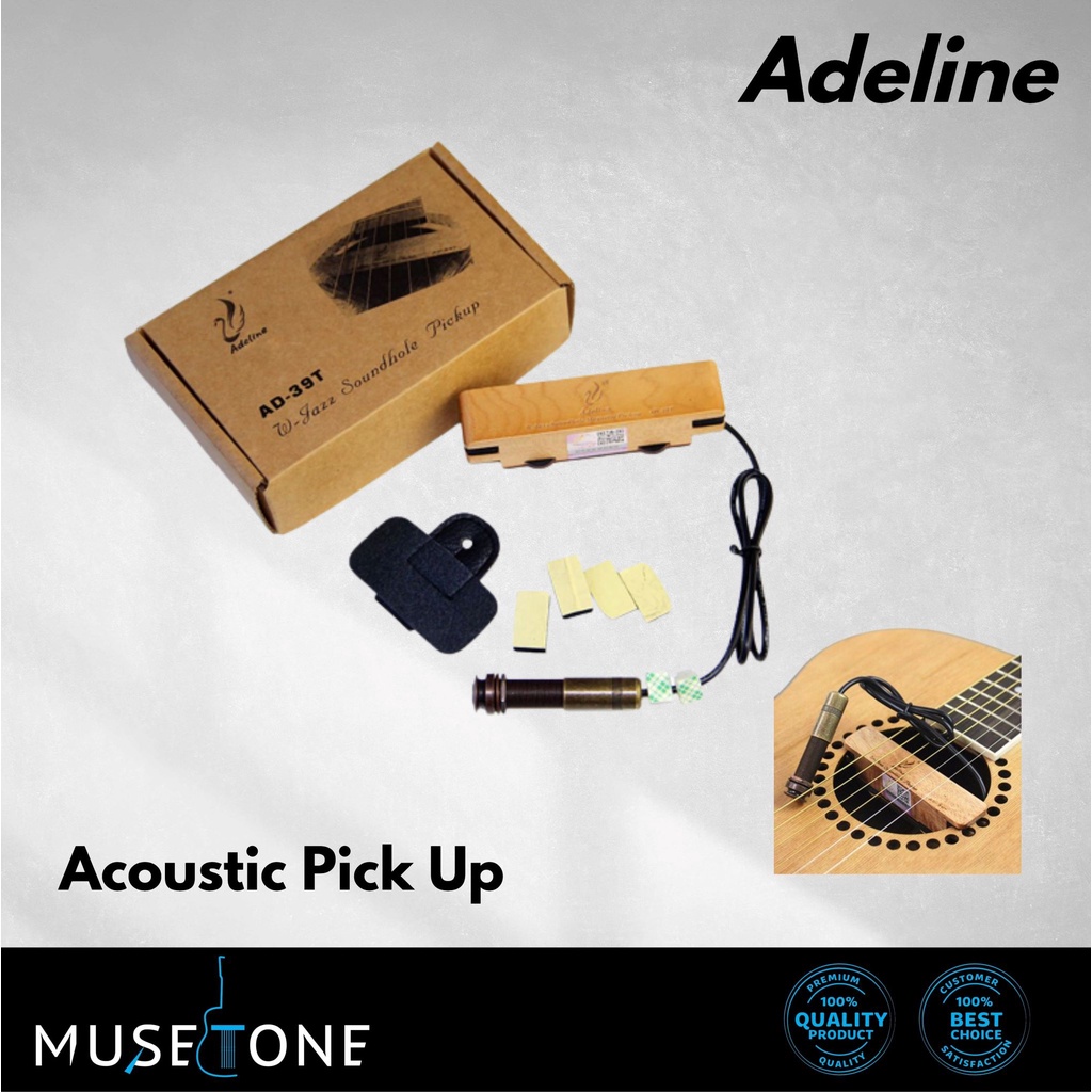 Adeline AD-39T Woody Folk Acoustic Guitar Passive Sound Hole Pickup