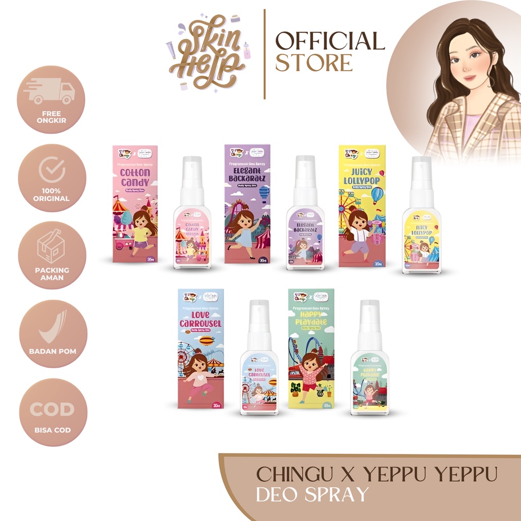 Deo SPRAY CHINGU BY KIYOWO x YEPPU YEPPU Deodorant spray // deo tawas