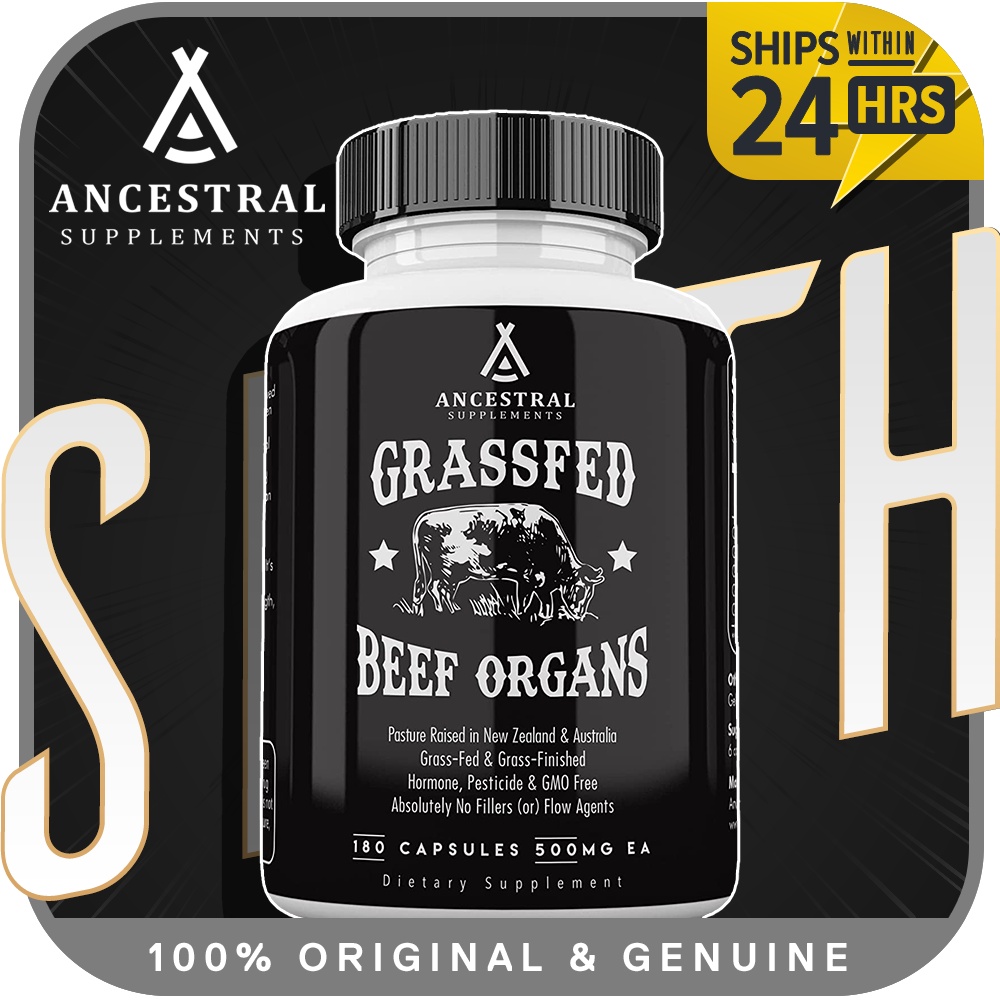 Ancestral Supplements Grass Fed Beef Organ Supplement, Supports Whole Body Wellness | Grass Fed Beer Liver