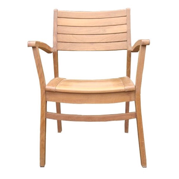 ELEGANT ERGONOMIC TEAK FLORENCE STACKING CHAIR FOR OUTDOOR