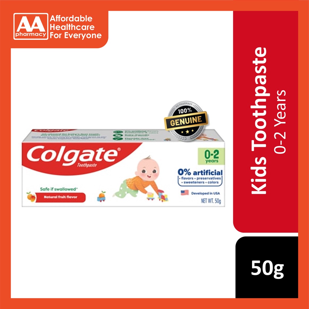 COLGATE TOOTHPASTE 0 ARTIFICIAL 02 YEARS 50G Shopee Malaysia